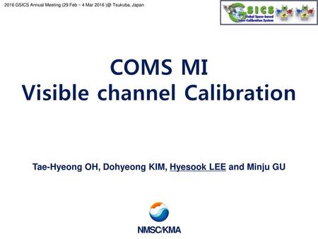 COMS MI Visible channel Calibration