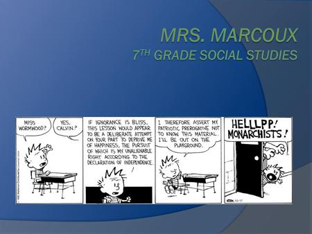 Mrs. Marcoux 7th Grade Social Studies