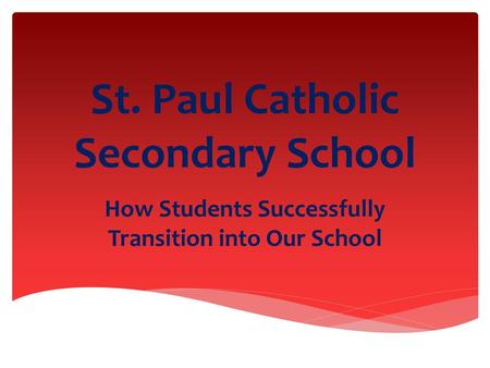 St. Paul Catholic Secondary School