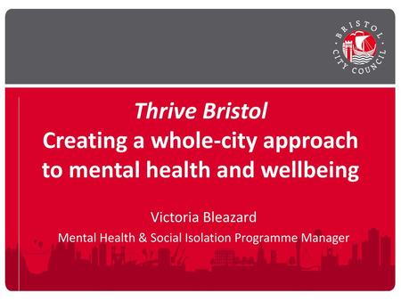 Victoria Bleazard Mental Health & Social Isolation Programme Manager