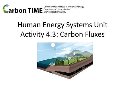 Human Energy Systems Unit Activity 4.3: Carbon Fluxes