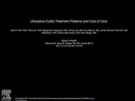 Ulcerative Colitis Treatment Patterns and Cost of Care