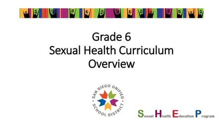 Grade 6 Sexual Health Curriculum Overview