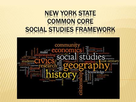 New York State Common Core Social Studies Framework