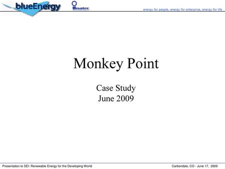 Monkey Point Case Study June 2009.