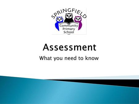 Assessment What you need to know.