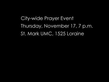 City-wide Prayer Event