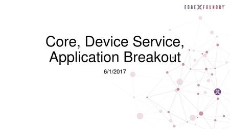 Core, Device Service, Application Breakout