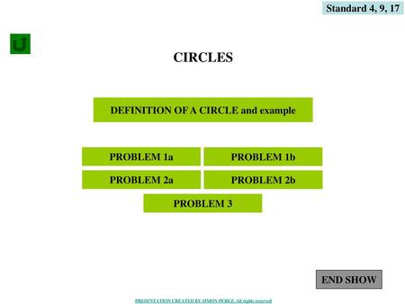 DEFINITION OF A CIRCLE and example