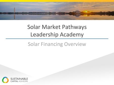 Solar Market Pathways Leadership Academy