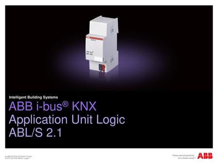 ABB i-bus® KNX Application Unit Logic ABL/S 2.1