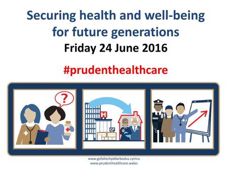 Www.gofaliechyddarbodus.cymru www.prudenthealthcare.wales Securing health and well-being for future generations Friday 24 June 2016 #prudenthealthcare.