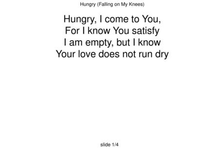 Your love does not run dry