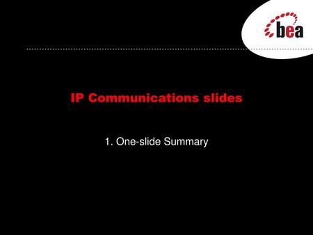 IP Communications slides