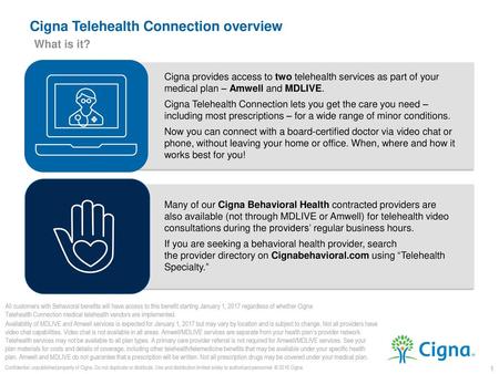 Cigna Telehealth Connection overview