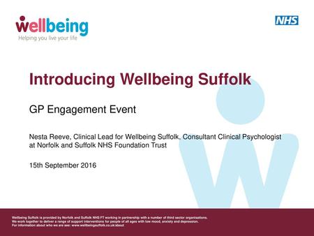 Introducing Wellbeing Suffolk