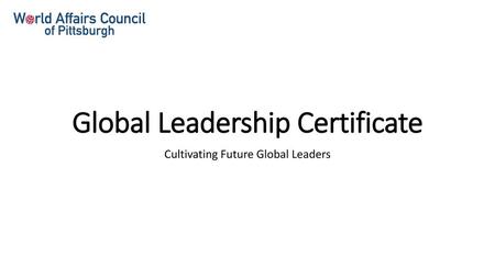 Global Leadership Certificate
