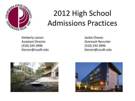 2012 High School Admissions Practices