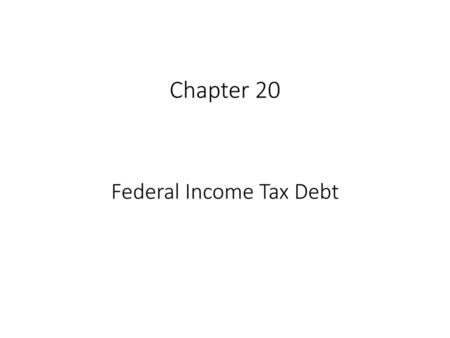 Federal Income Tax Debt