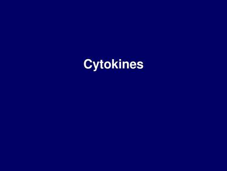 Cytokines.