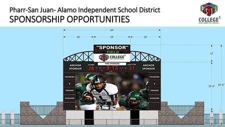 Video Capability Sponsor Name Here. Pharr-San Juan- Alamo Independent School District SPONSORSHIP OPPORTUNITIES.