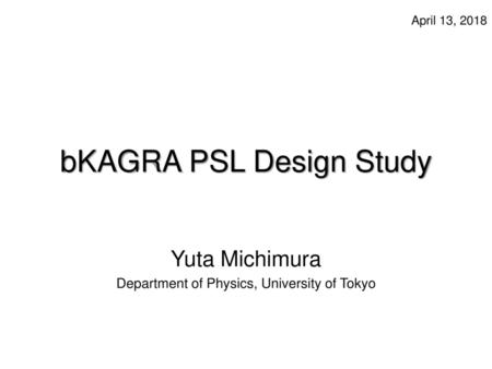 bKAGRA PSL Design Study