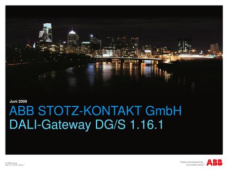 ABB STOTZ-KONTAKT GmbH DALI-Gateway DG/S