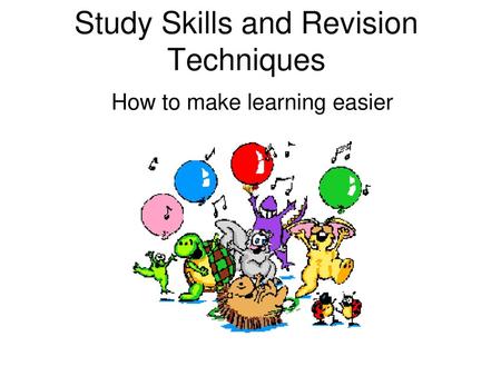 Study Skills and Revision Techniques