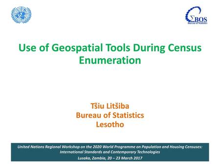 Use of Geospatial Tools During Census Enumeration