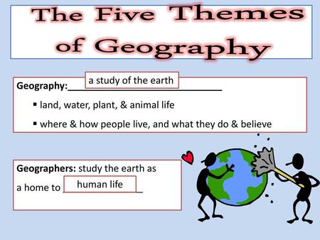 The Five Themes of Geography a study of the earth