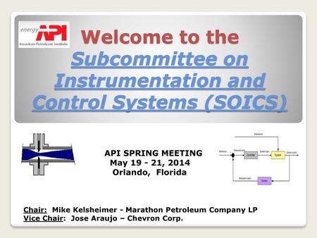 API SPRING MEETING May , 2014 Orlando,  Florida