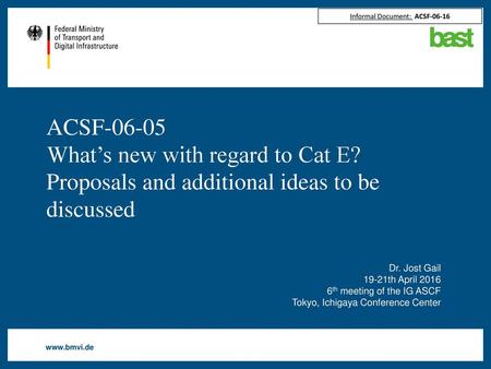 Informal Document: ACSF-06-16