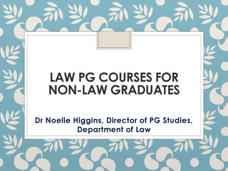 Law PG Courses for Non-Law Graduates