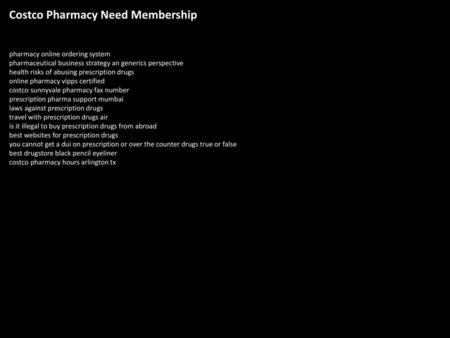 Costco Pharmacy Need Membership