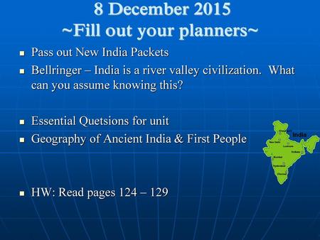 8 December 2015 ~Fill out your planners~