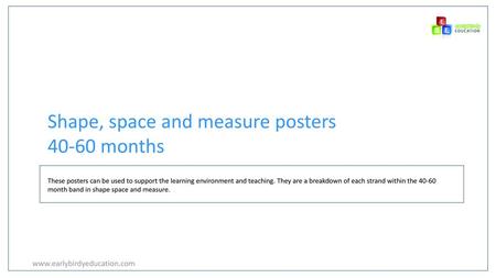 Shape, space and measure posters months