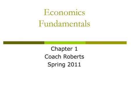 Economics Fundamentals