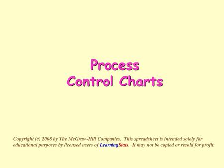 Process Control Charts