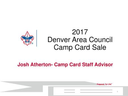 2017 Denver Area Council Camp Card Sale