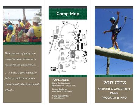 2017 CCGS Camp Map Key Contacts FATHERS & CHILDREN’S CAMP