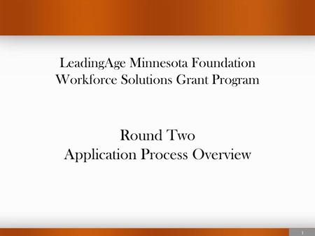 LeadingAge Minnesota Foundation Workforce Solutions Grant Program