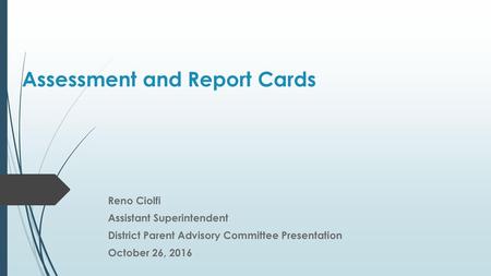 Assessment and Report Cards