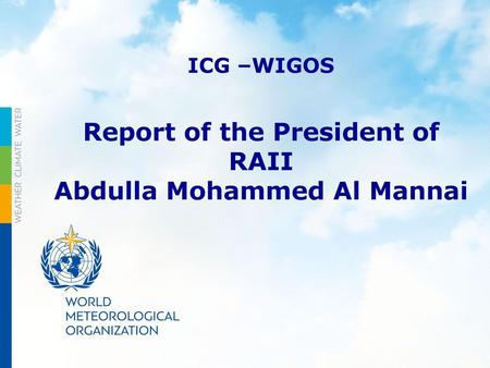 Report of the President of RAII Abdulla Mohammed Al Mannai