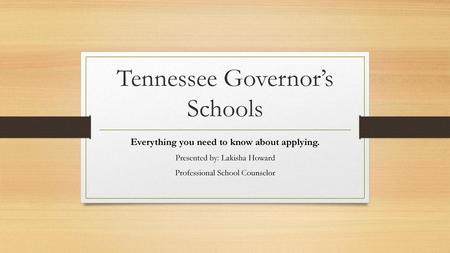 Tennessee Governor’s Schools