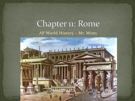 AP World History – Mr. Mims