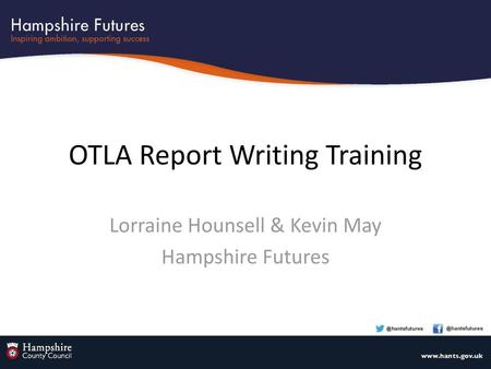 OTLA Report Writing Training