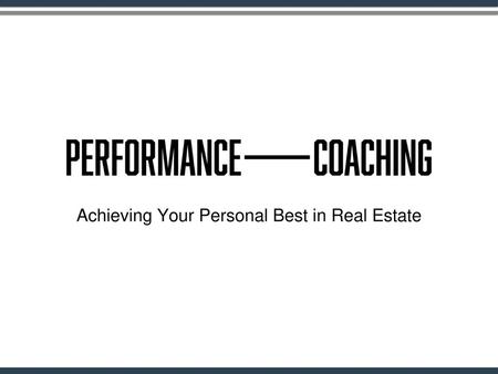 My core coaching philosophy… If you want to sell more homes…