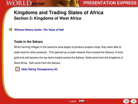 Kingdoms and Trading States of Africa