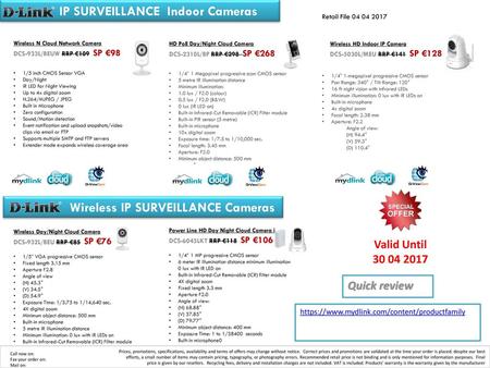 IP SURVEILLANCE Indoor Cameras Wireless IP SURVEILLANCE Cameras