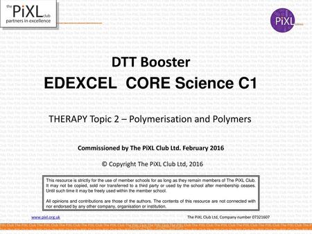 DTT Booster EDEXCEL CORE Science C1